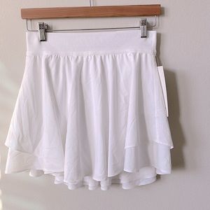 Lululemon Court Rival High Rise Skirt Long White Size 6